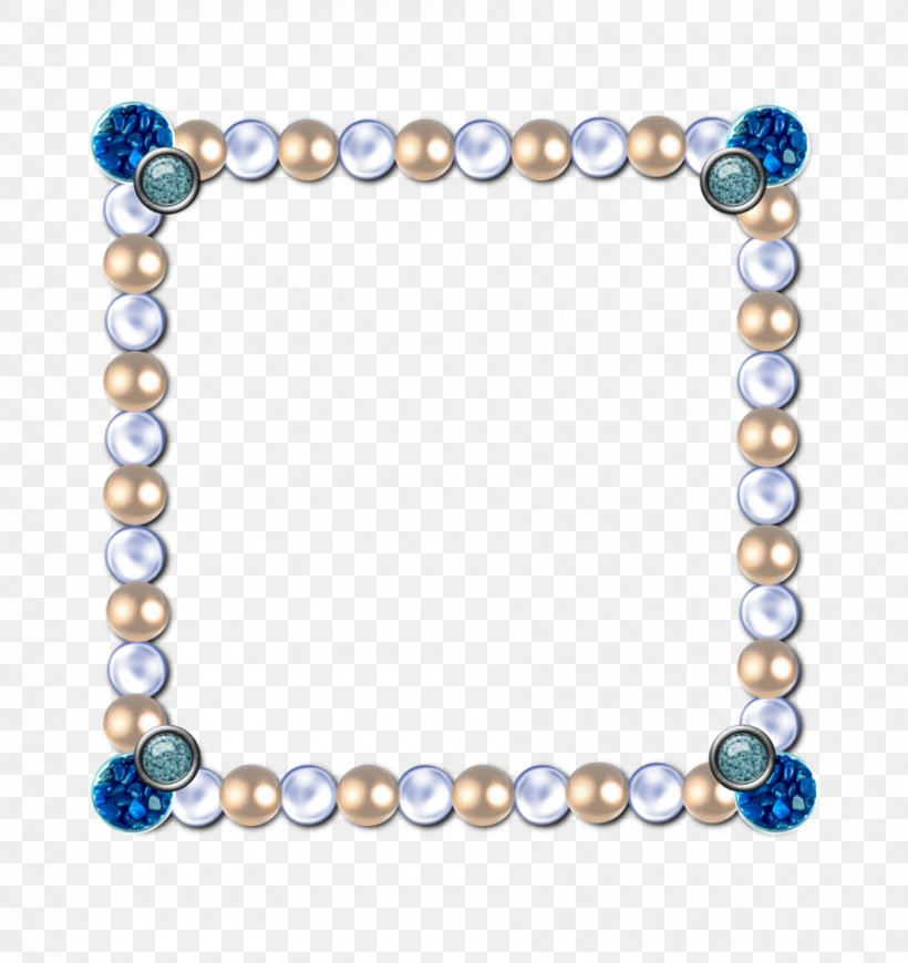 Picture Frames Pearl Clip Art, PNG, 900x955px, Picture Frames, Bead, Blue, Body Jewelry, Bracelet Download Free