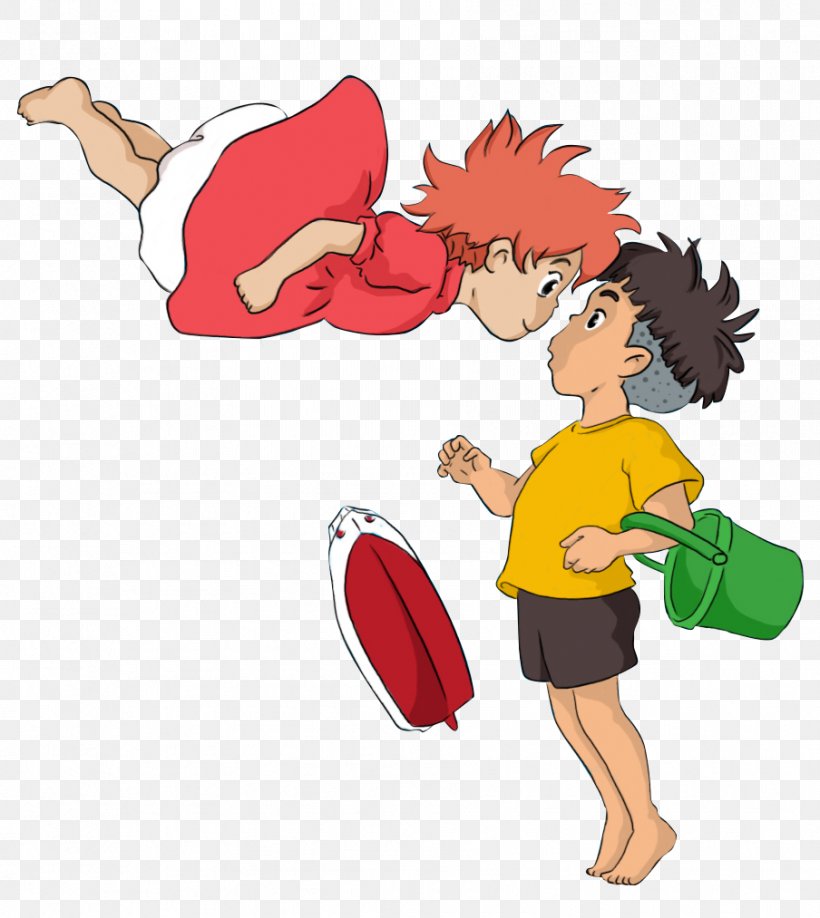 Ghibli Museum Sosuke Studio Ghibli Character Animation, PNG, 904x1013px, Watercolor, Cartoon, Flower, Frame, Heart Download Free