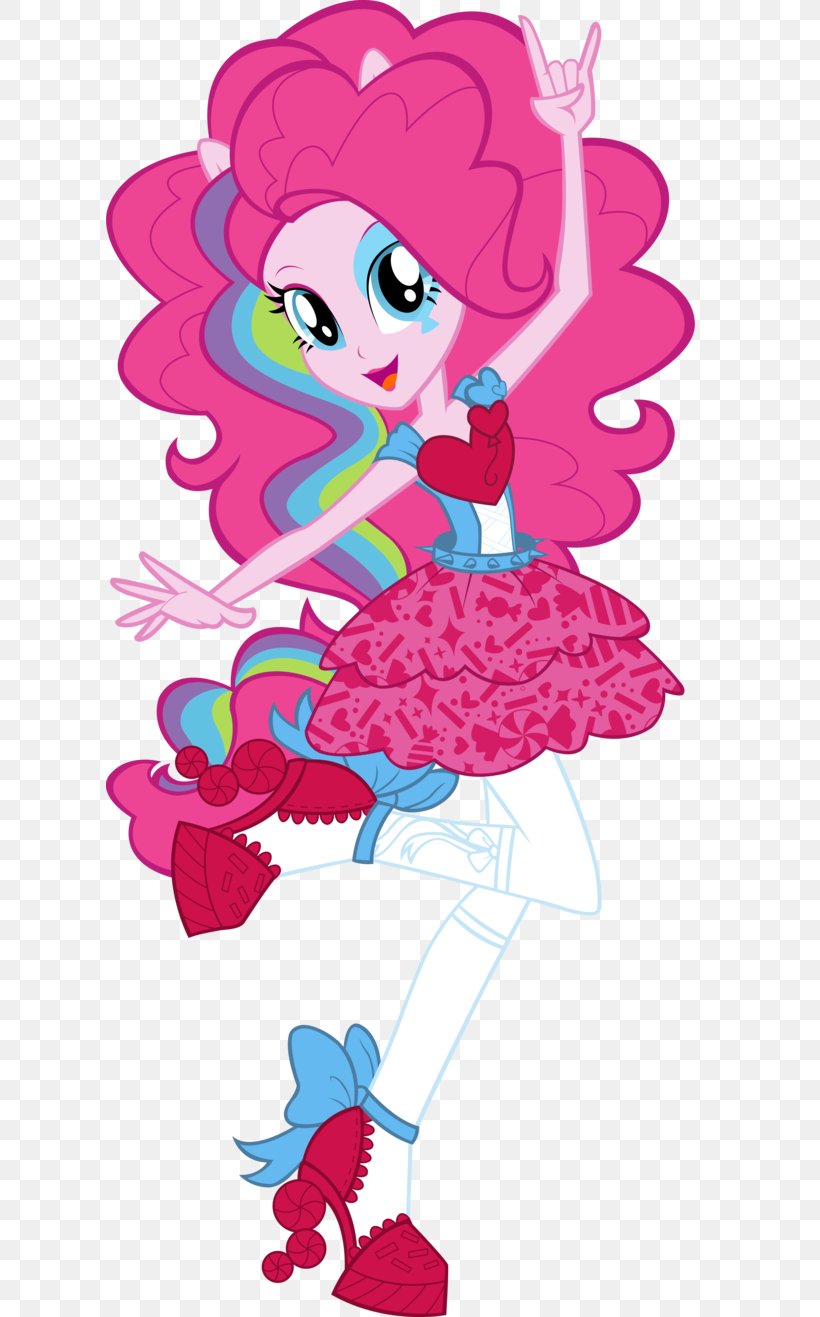Pinkie Pie Rainbow Dash Twilight Sparkle Rarity My Little Pony, PNG, 607x1317px, Watercolor, Cartoon, Flower, Frame, Heart Download Free