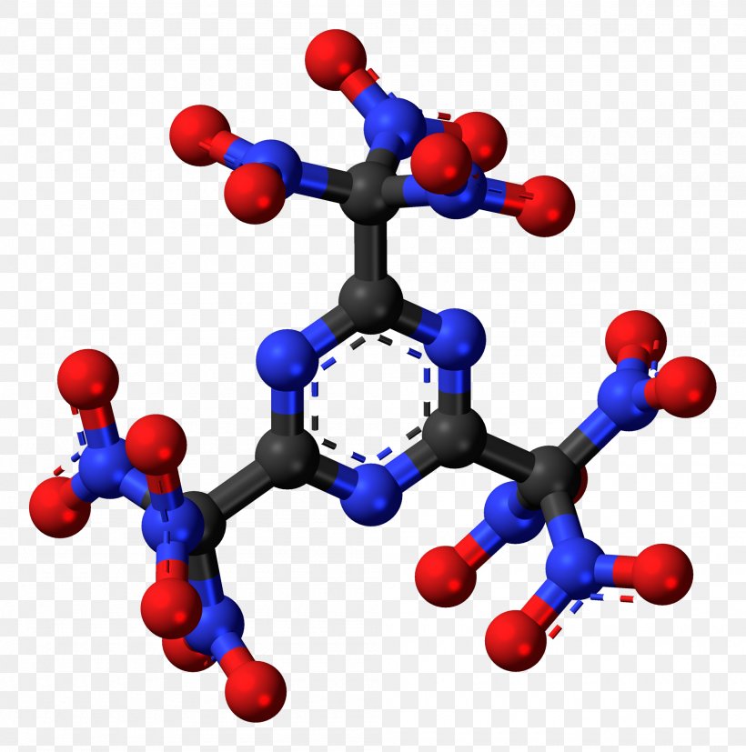 2,4,6-Tris(trinitromethyl)-1,3,5-triazine Chemistry Chemical Compound, PNG, 2000x2018px, 135triazine, 246tristrinitromethyl135triazine, Ballandstick Model, Blue, Body Jewelry Download Free