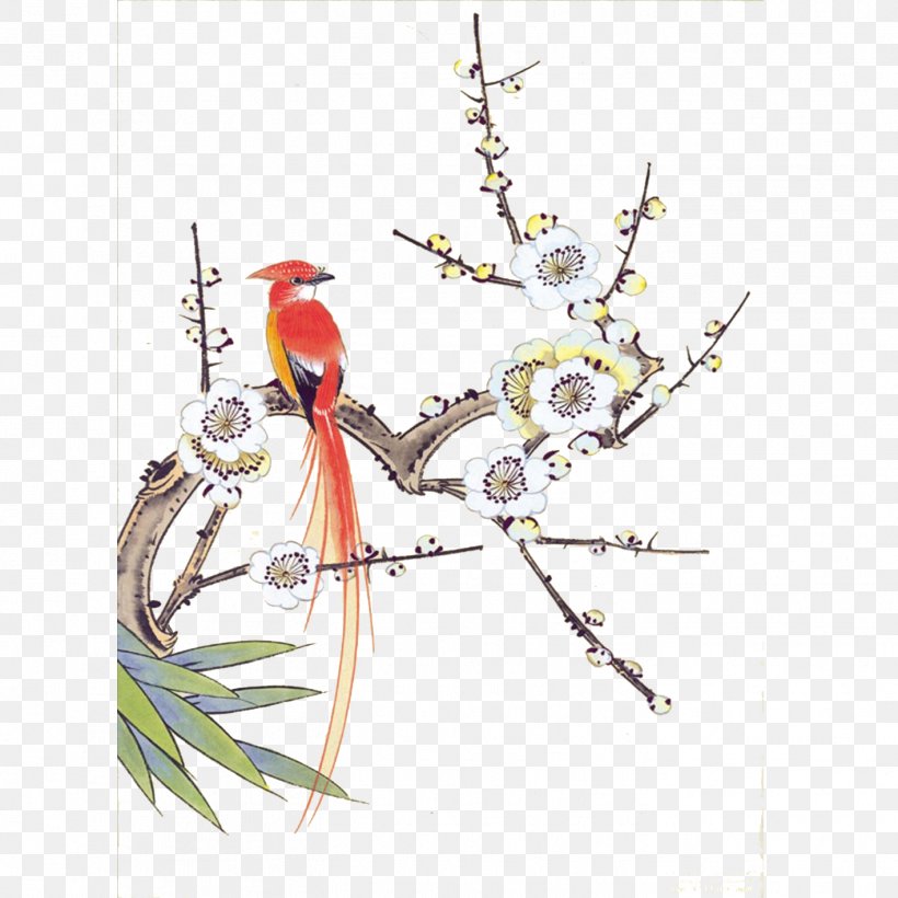 Chinese Painting Gongbi Bird-and-flower Painting Ink Wash Painting, PNG, 1417x1417px, Bird, Art, Bird And Flower Painting, Chinese Painting, Drawing Download Free