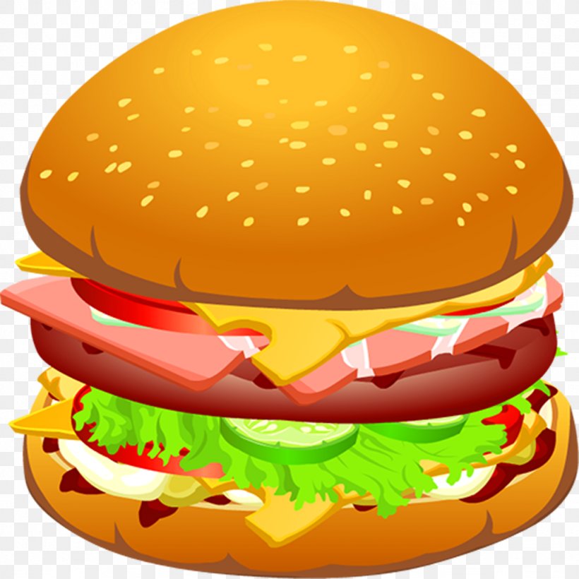 Hamburger Fast Food Cheeseburger Veggie Burger McDonald's Big Mac, PNG, 1024x1024px, Hamburger, Android, Big Mac, Burger King, Cheeseburger Download Free