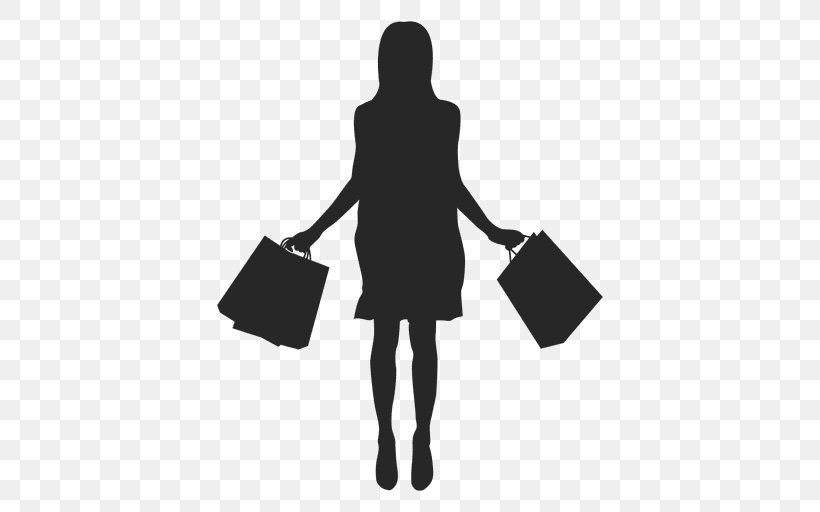 Silhouette Woman, PNG, 512x512px, Silhouette, Advertising, Bag, Black, Black And White Download Free