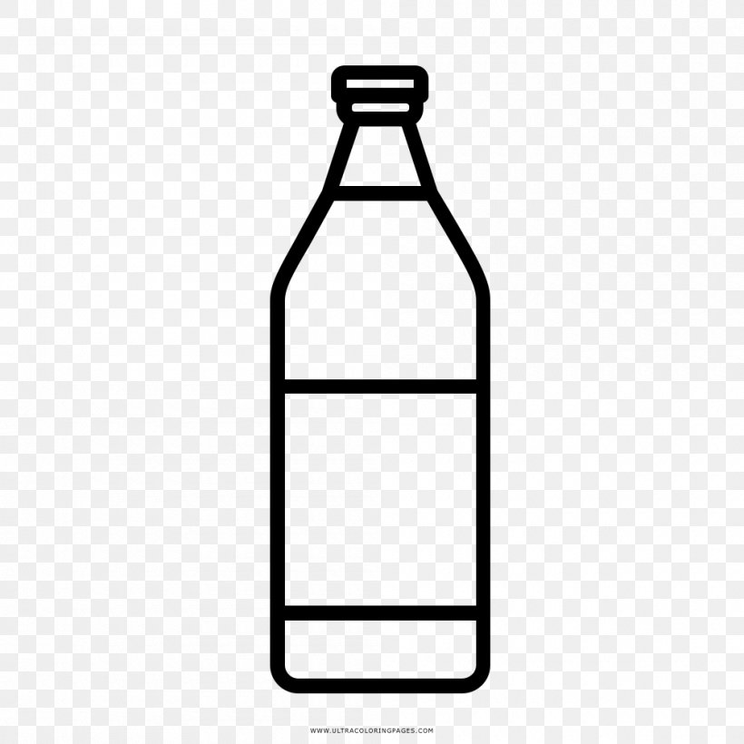 Water Bottles Juice Wine Coloring Book, PNG, 1000x1000px, Water Bottles, Area, Beer, Beer Bottle, Black And White Download Free