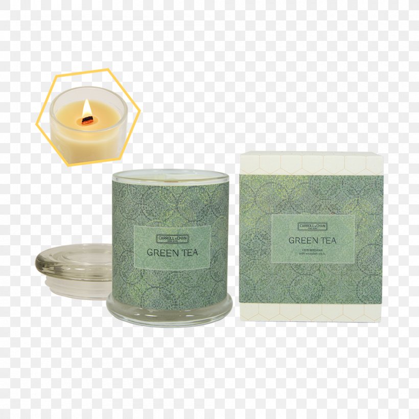 Candle Green Tea Carroll & Chan Beeswax, PNG, 1000x1000px, Candle, Beeswax, Citronella Oil, Geraniol, Green Tea Download Free