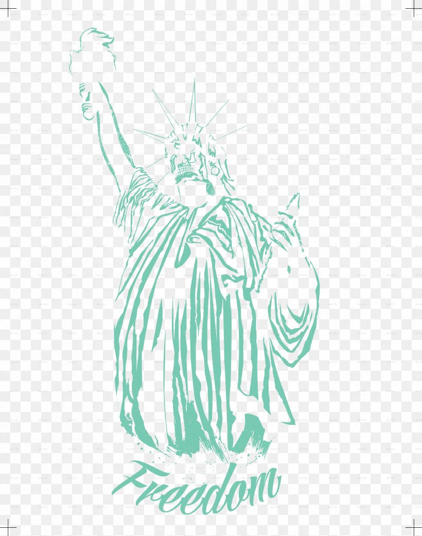 Cat Statue Of Liberty T-shirt, PNG, 4370x5551px, Cat, Art, Artwork, Black And White, Carnivoran Download Free