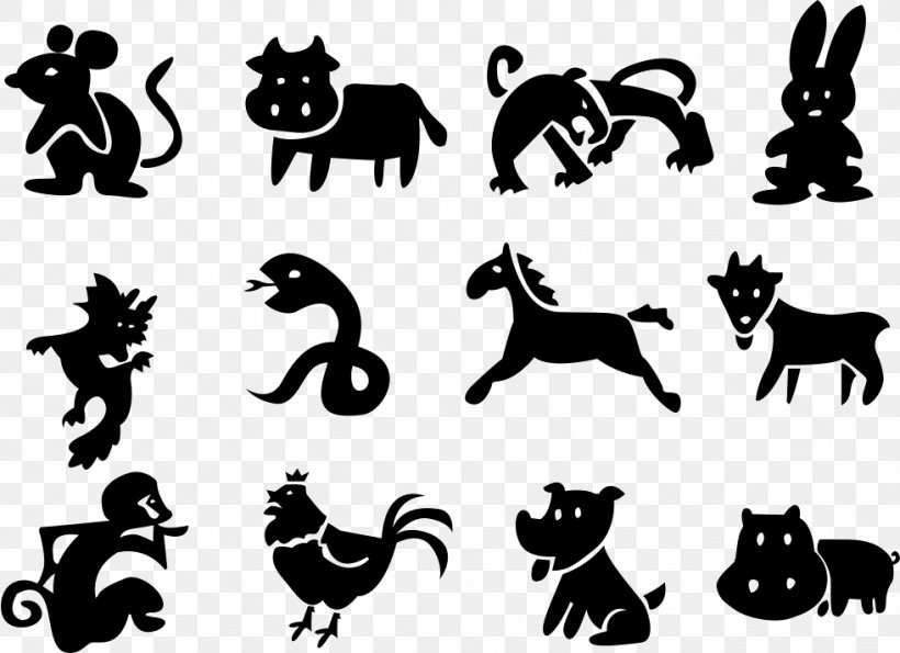 Chinese Zodiac Feng Shui Tai Sui Rooster Rat, PNG, 981x712px, Chinese Zodiac, Black And White, Carnivoran, Cat, Cat Like Mammal Download Free