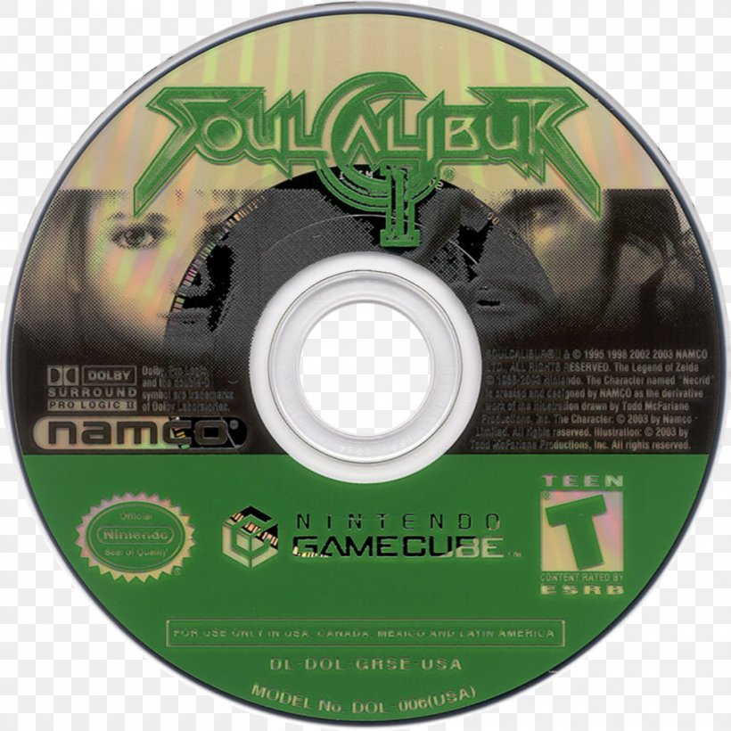 GameCube Soulcalibur II Tony Hawk's American Wasteland Viewtiful Joe 2 Black & Bruised, PNG, 1000x1000px, Gamecube, Brand, Compact Disc, Data Storage Device, Dvd Download Free