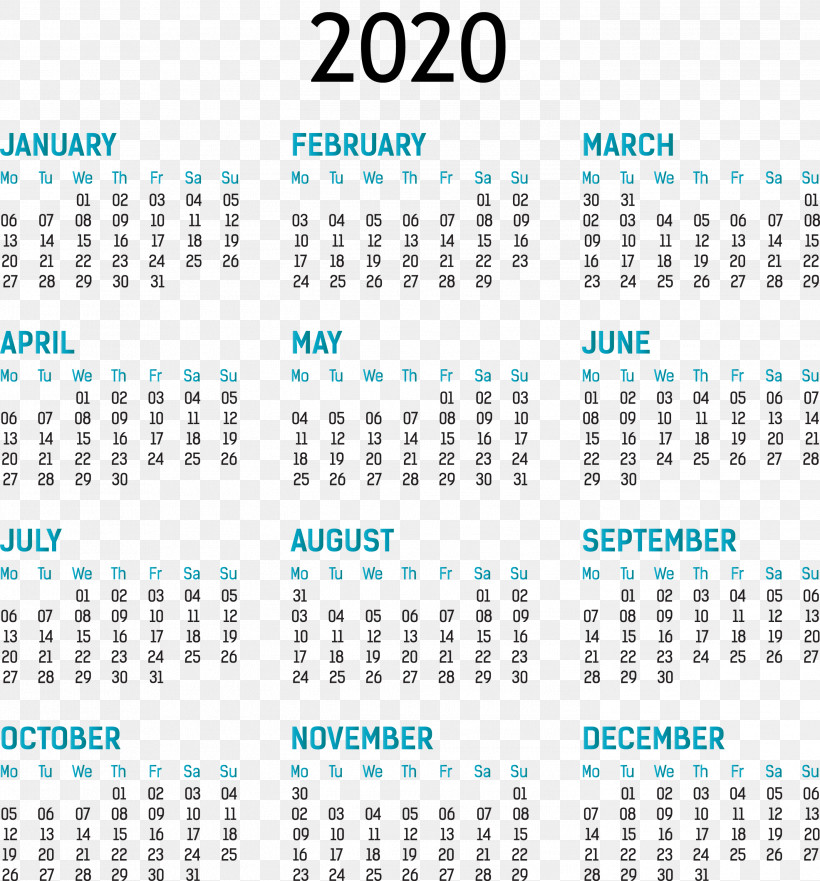 2020 Yearly Calendar Printable 2020 Yearly Calendar Template Full Year Calendar 2020, PNG, 2791x3000px, 3d Computer Graphics, 2020 Yearly Calendar, Artist, Calendar System, Full Year Calendar 2020 Download Free