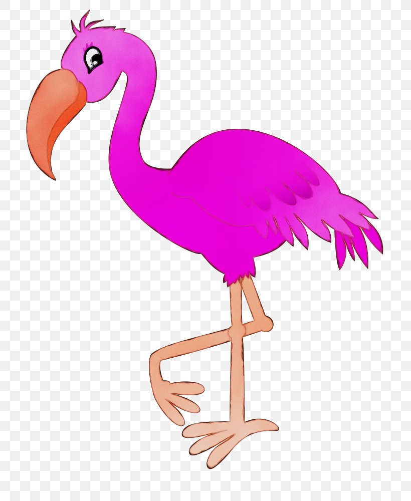Flamingo, PNG, 753x1000px, Watercolor, Beak, Bird, Flamingo, Flightless Bird Download Free