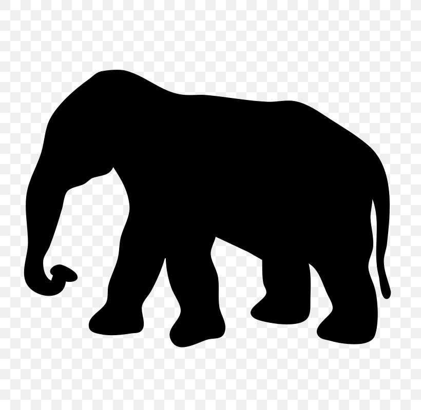 Elephantidae Silhouette Stencil Clip Art, PNG, 800x800px, Elephantidae, African Elephant, Asian Elephant, Bear, Big Cats Download Free