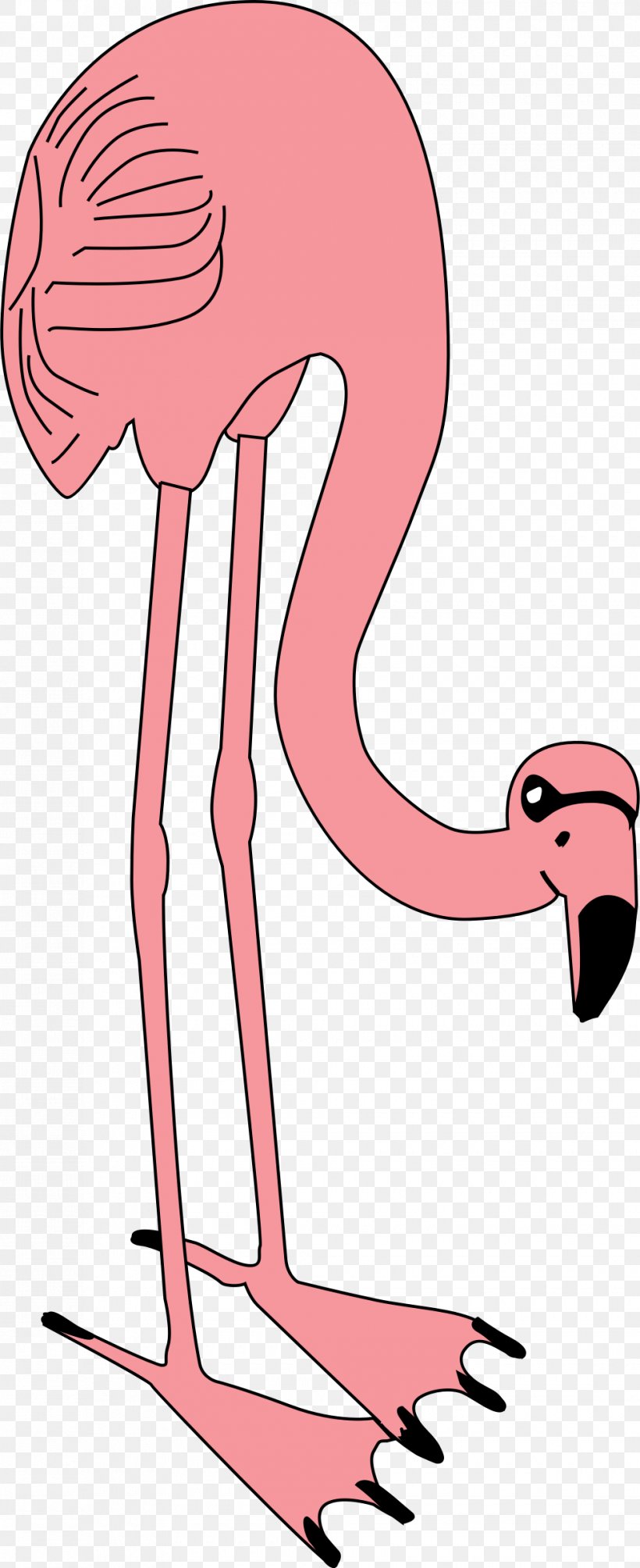 Flamingo Bird Clip Art, PNG, 980x2400px, Watercolor, Cartoon, Flower, Frame, Heart Download Free