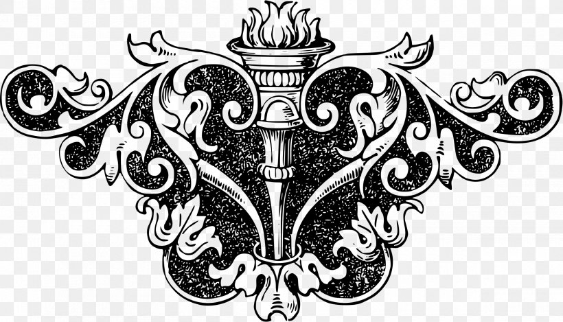 T-shirt Torch Clip Art, PNG, 2400x1374px, Tshirt, Art, Black And White, Crest, Drawing Download Free