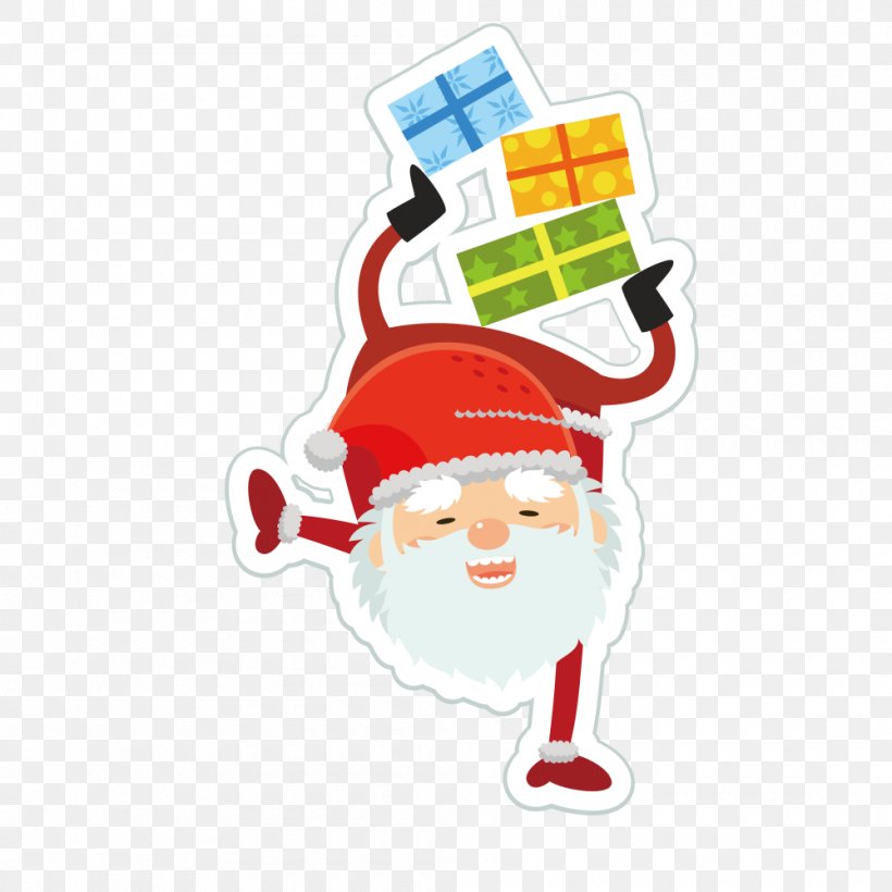 Santa Claus Cartoon Christmas Royalty-free, PNG, 1000x1000px, Santa Claus, Art, Cartoon, Christmas, Christmas Decoration Download Free
