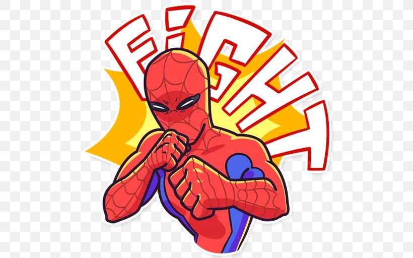 Spider-Man Superman Telegram Superhero Sticker, PNG, 512x512px, Spiderman, Comics, Fictional Character, Finger, Gesture Download Free