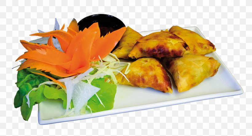 Samosa Sweet And Sour Satay Peanut Sauce Thai Cuisine, PNG, 1000x541px, Samosa, Chicken Meat, Crispy Fried Chicken, Cuisine, Dish Download Free