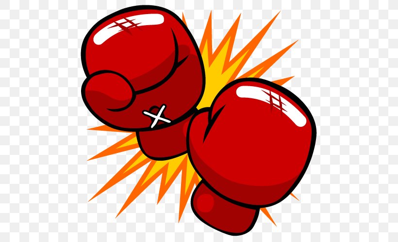 Boxing Glove Kickboxing Cartoon Punch, PNG, 500x500px, Boxing, Area, Artwork, Boxing Glove, Cartoon Download Free
