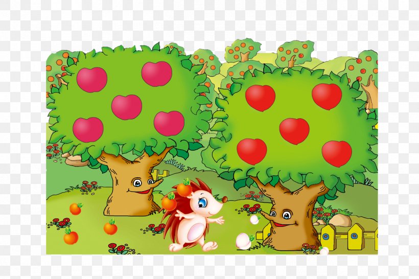 Hedgehog Cartoon Orchard, PNG, 1301x867px, Hedgehog, Animation, Cartoon, Deer, Elements Hong Kong Download Free