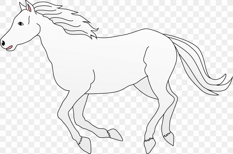 Horse Canter And Gallop Clip Art, PNG, 6680x4427px, Horse, Animal Figure, Artwork, Black And White, Bridle Download Free