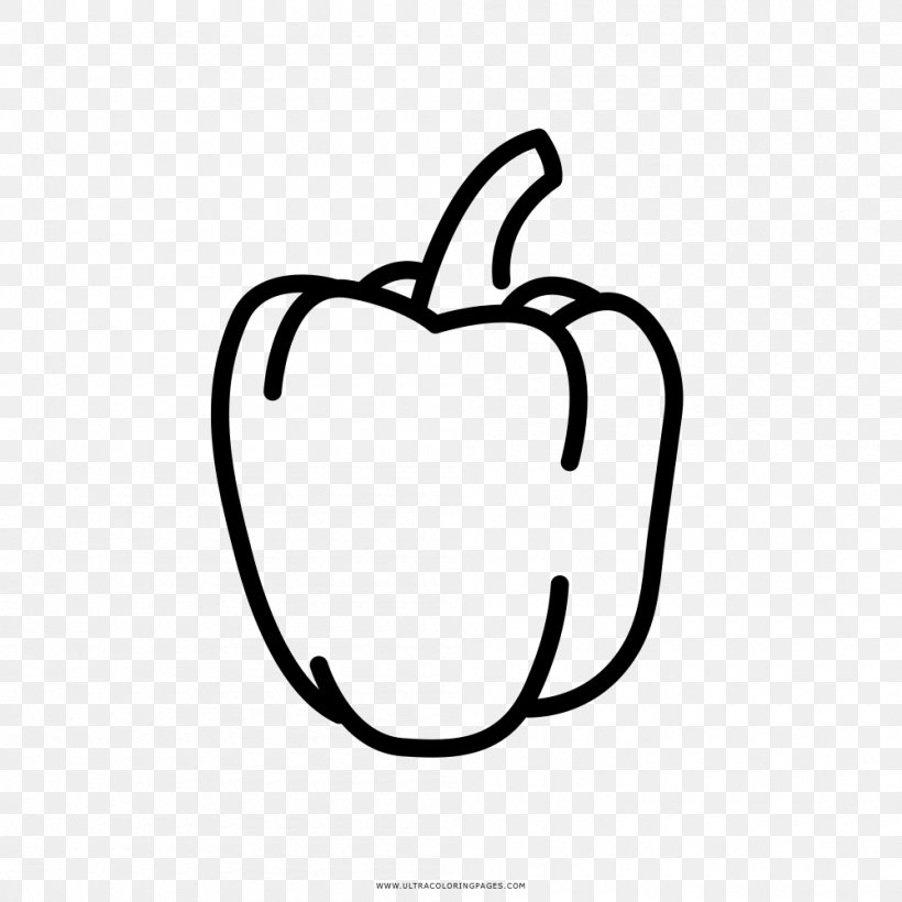 Bell Pepper Pepperoni Drawing Paprika Coloring Book, PNG, 1000x1000px, Watercolor, Cartoon, Flower, Frame, Heart Download Free
