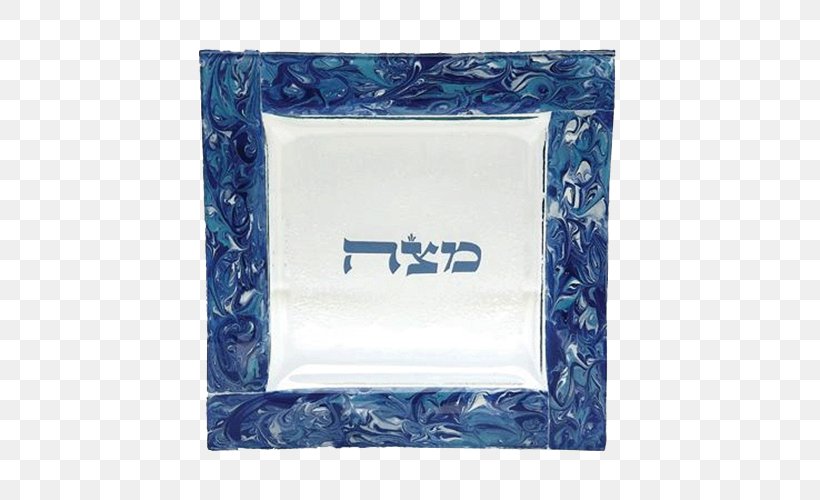 Matzo Passover Seder Plate Tray, PNG, 500x500px, Matzo, Blue, Blue And White Porcelain, Cobalt Blue, Glass Download Free
