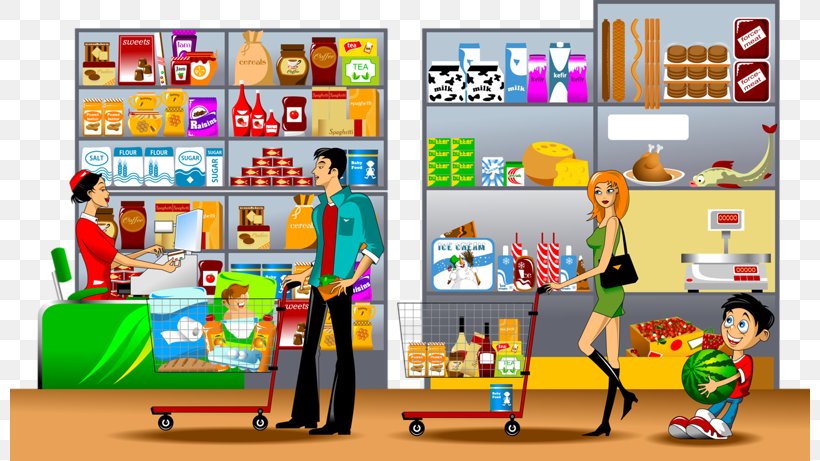 Supermarket Royalty-free Illustration, PNG, 800x461px, Supermarket, Cartoon, Cashier, Games, Grocery Store Download Free