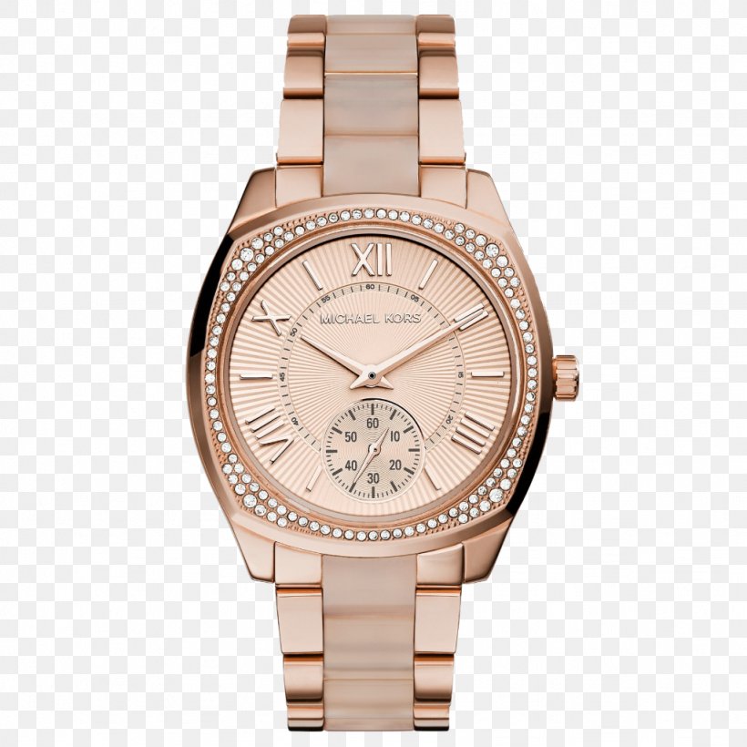 Watch Jewellery Fashion Michael Kors Parker Michael Kors Women's Blair Chronograph, PNG, 1024x1024px, Watch, Beige, Brand, Brown, Clothing Accessories Download Free