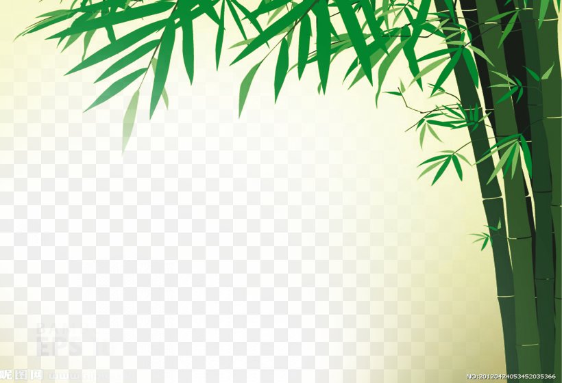 Bamboo Euclidean Vector, PNG, 3317x2268px, Bamboo, Branch, Drawing, Grass, Green Download Free