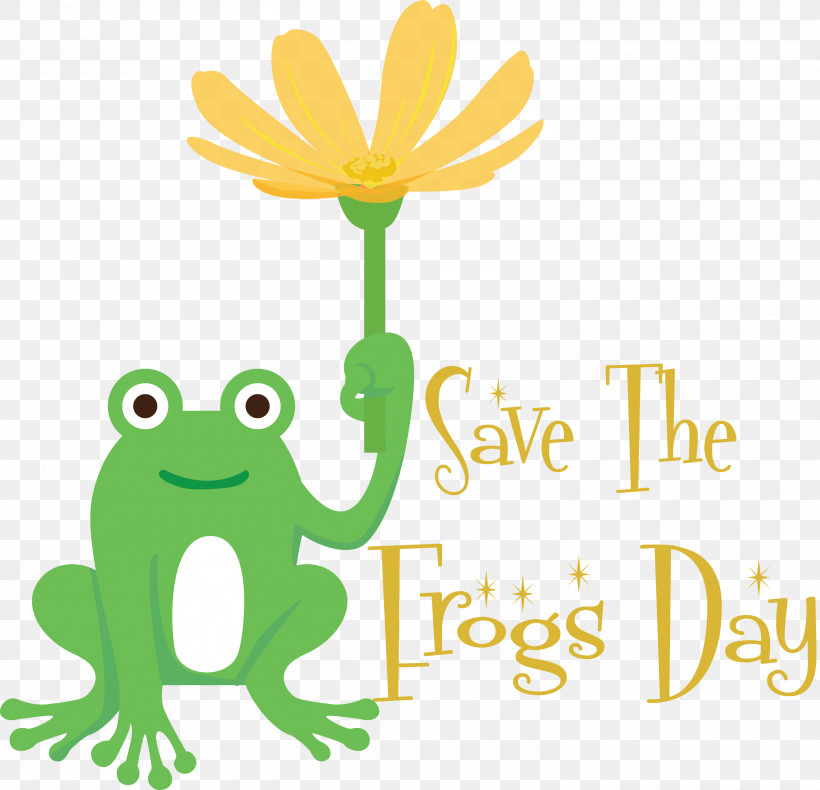 Save The Frogs Day World Frog Day, PNG, 3000x2892px, Frogs, Cartoon, Flower, Happiness, Line Download Free
