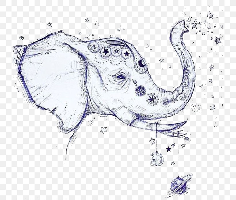 Earth Elephant Drawing Planet Painting, PNG, 730x696px, Earth, African Elephant, Art, Automotive Design, Black And White Download Free