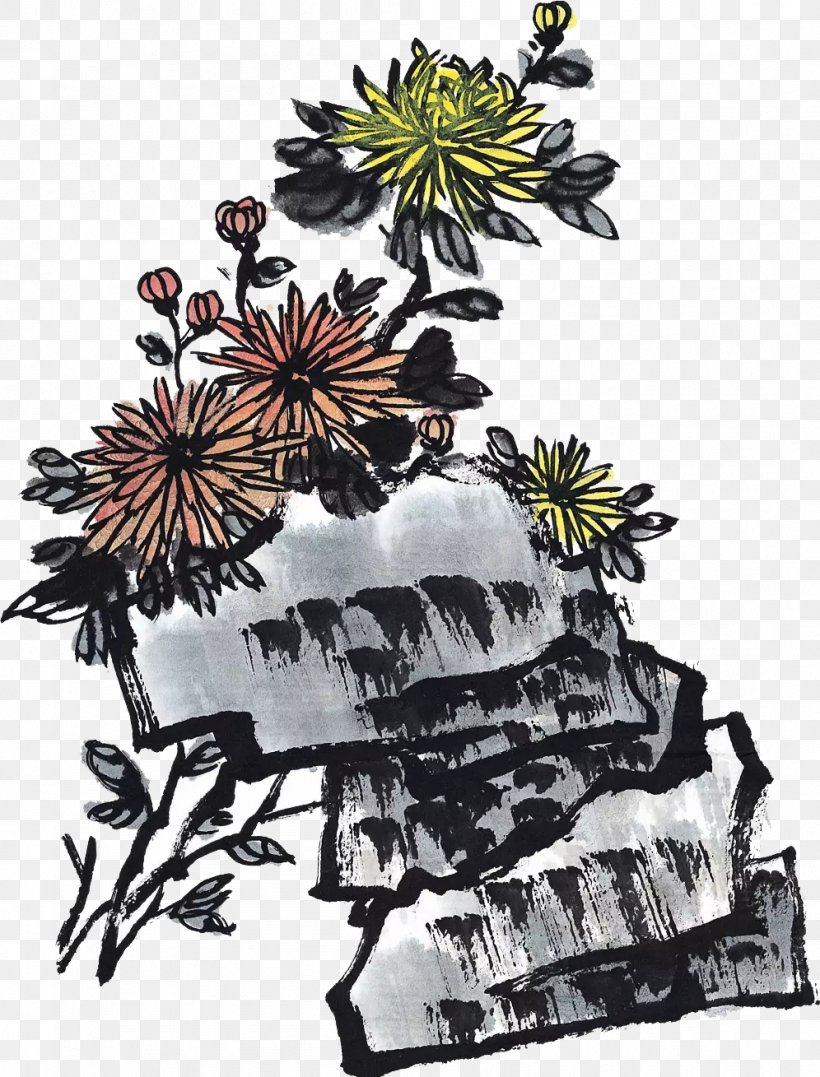 Ink Wash Painting Four Gentlemen Chrysanthemum Flower, PNG, 996x1309px, Ink Wash Painting, Art, Bamboo, Chinese Painting, Chrysanthemum Download Free