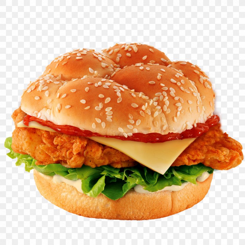 KFC Hamburger Fried Chicken Pizza Cheeseburger, PNG, 1200x1200px, Kfc, American Food, Breakfast Sandwich, Broasting, Buffalo Burger Download Free