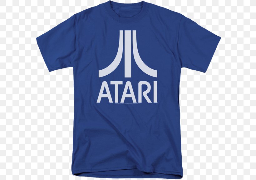 T-shirt Atari Reisebecher To Go Mit Logo Sleeve, PNG, 600x576px, Tshirt, Active Shirt, Atari, Atari Inc, Blue Download Free