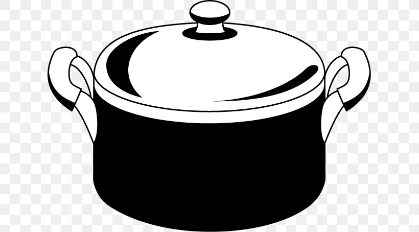 Stock Pots Black And White Cookware Clip Art, PNG, 633x454px, Stock Pots, Black And White, Cooking, Cookware, Cookware Accessory Download Free