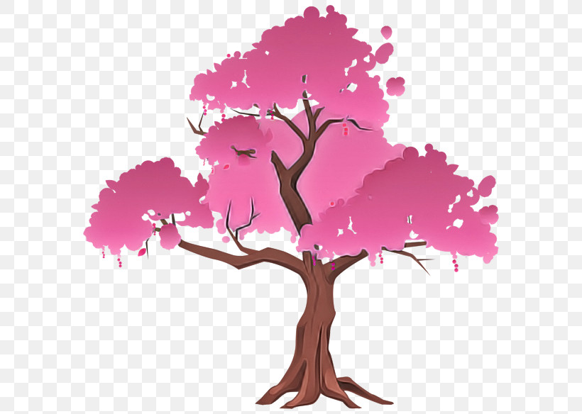 Tree Pink Plant Woody Plant Branch, PNG, 600x584px, Tree, Blossom, Branch, Magenta, Pink Download Free