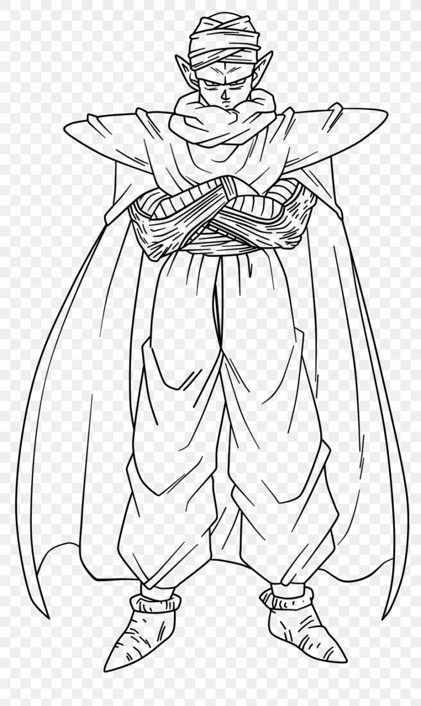 Piccolo Goku Vegeta Drawing Line Art, PNG, 900x1509px, Piccolo, Arm, Artwork, Black And White, Bola De Drac Download Free