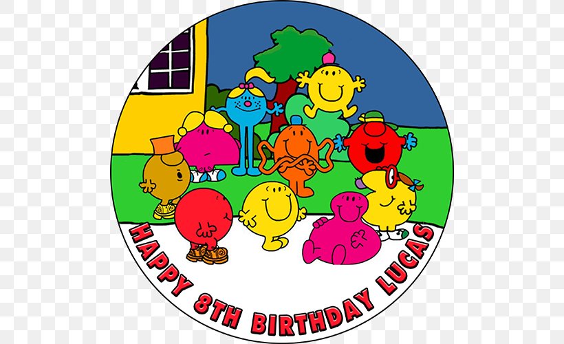 Mr. Men Mr. Happy Little Miss Birthday Little Miss [books] Little Miss Giggles, PNG, 500x500px, Mr Men, Area, Birthday, Book, Child Download Free