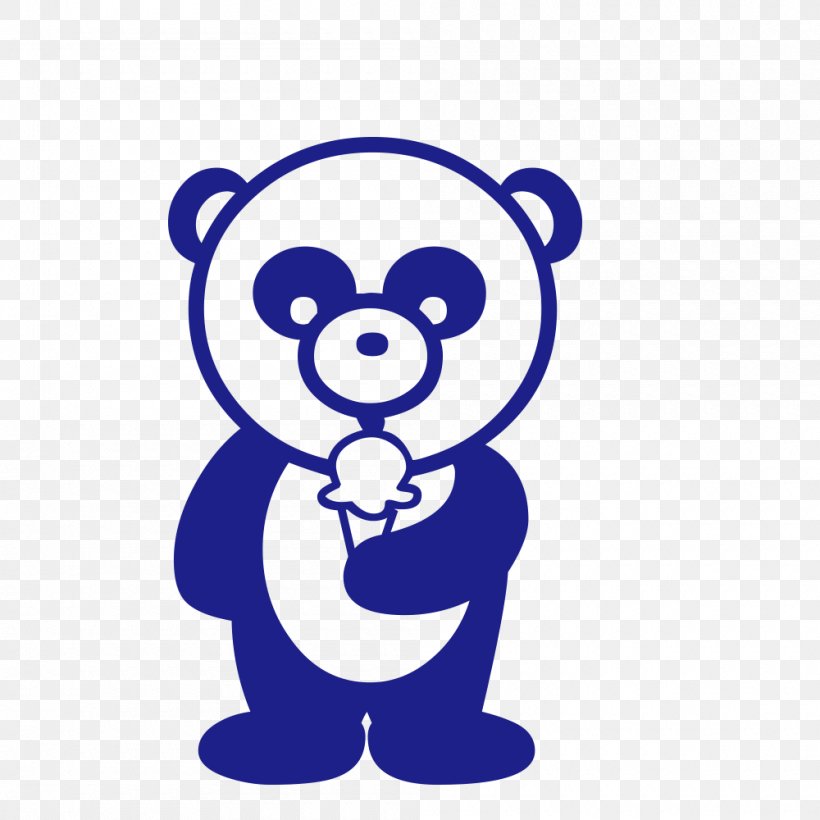 Giant Panda T-shirt Paper Decal Sticker, PNG, 1000x1000px, Watercolor, Cartoon, Flower, Frame, Heart Download Free