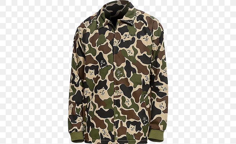 T-shirt RIPNDIP Jacket Clothing Military Camouflage, PNG, 500x501px, Tshirt, Camouflage, Clothing, Dress Shirt, Flight Jacket Download Free