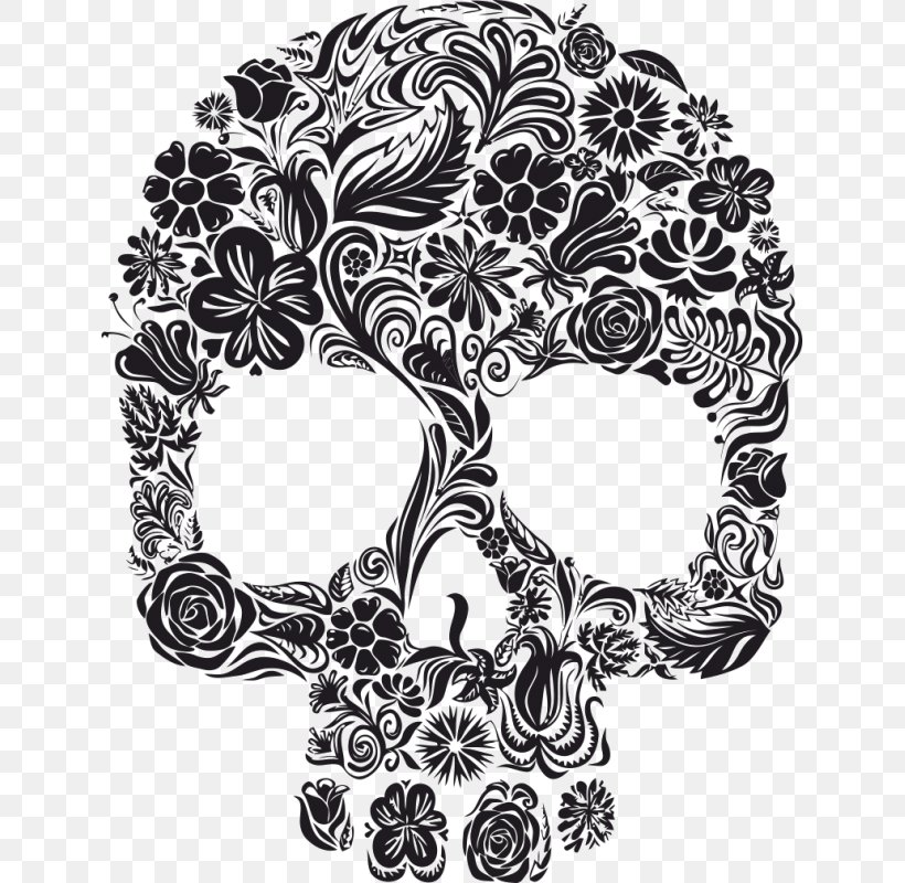 Calavera Skull And Crossbones Human Skull Symbolism, PNG, 800x800px, Calavera, Art, Black And White, Bone, Drawing Download Free