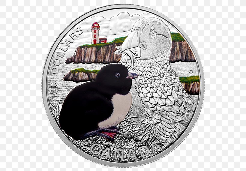 Atlantic Puffin Silver Coin Mint, PNG, 570x570px, Atlantic Puffin, Beak, Bird, Bison, Christmas Download Free