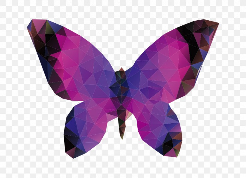 Butterfly Polygon Triangle Illustration, PNG, 904x657px, Butterfly, Art, Drawing, Geometry, Insect Download Free