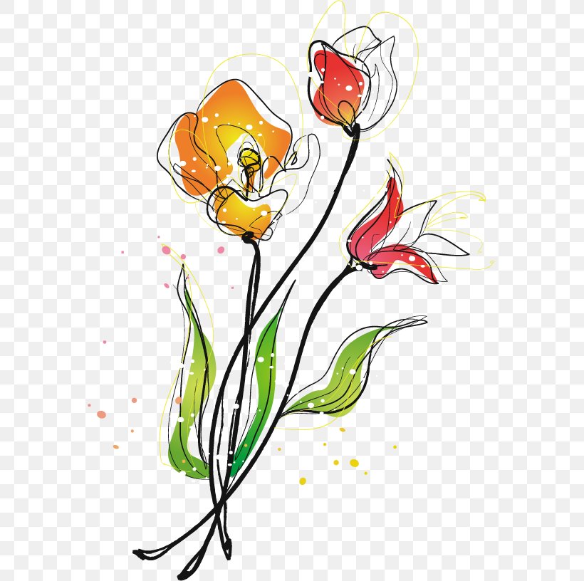 Floral Design Drawing Illustration, PNG, 573x816px, Floral Design, Art, Artwork, Cartoon, Cut Flowers Download Free