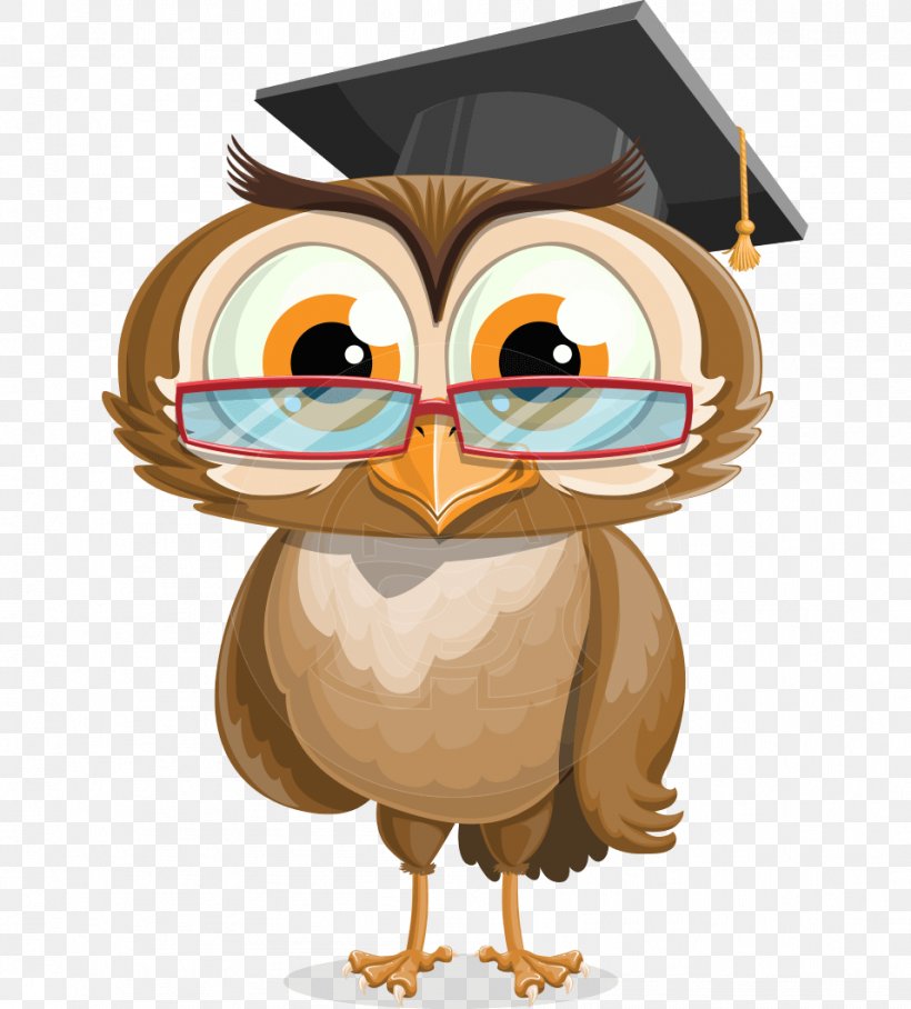 Owl Graduation Ceremony Bird Cartoon, PNG, 957x1060px, Owl, Beak, Bird, Bird Of Prey, Cap Download Free