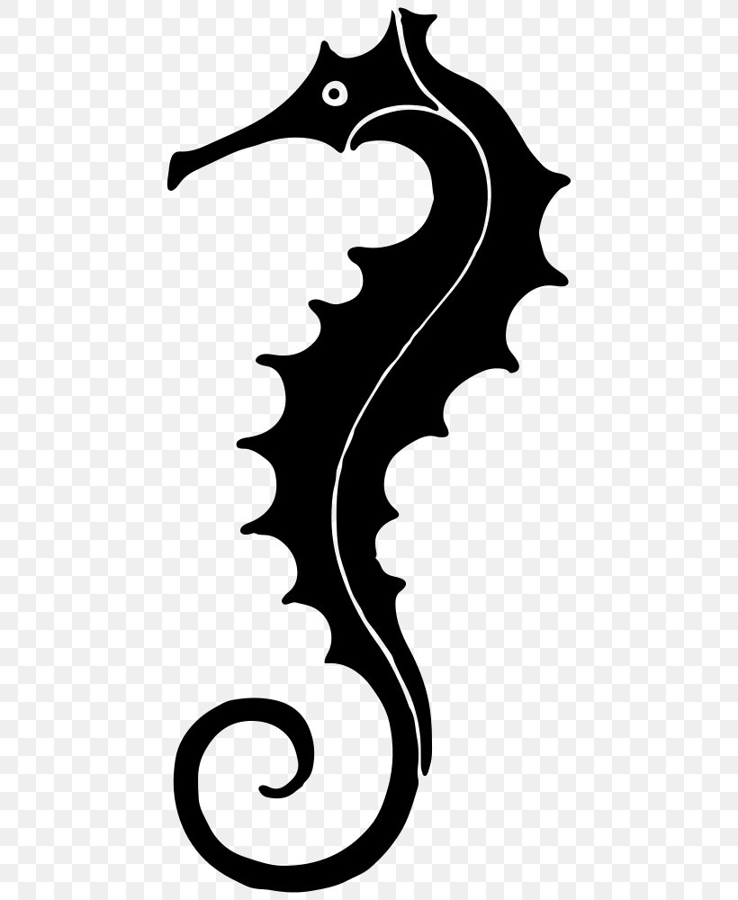 Seahorse Clip Art, PNG, 456x1000px, Seahorse, Animal, Artwork, Black And White, Drawing Download Free