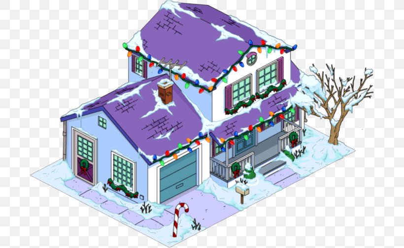 The Simpsons: Tapped Out Christmas Decoration Santa Claus Home, PNG, 700x504px, Simpsons Tapped Out, Beach House, Building, Christmas, Christmas Decoration Download Free