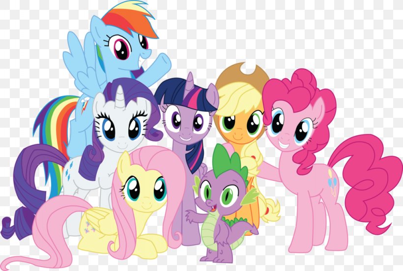 Twilight Sparkle Rainbow Dash Pinkie Pie Rarity Spike, PNG, 1024x690px, Watercolor, Cartoon, Flower, Frame, Heart Download Free