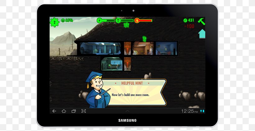 Fallout Shelter Video Game 生き延びろ!!, PNG, 750x422px, Fallout Shelter, Android, Display Device, Economic Simulation, Electronic Device Download Free