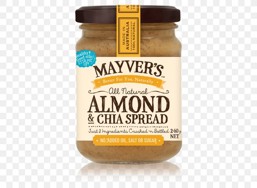 Organic Food Spread Almond Chia Seed, PNG, 529x600px, Organic Food, Almond, Almond Butter, Butter, Cashew Download Free