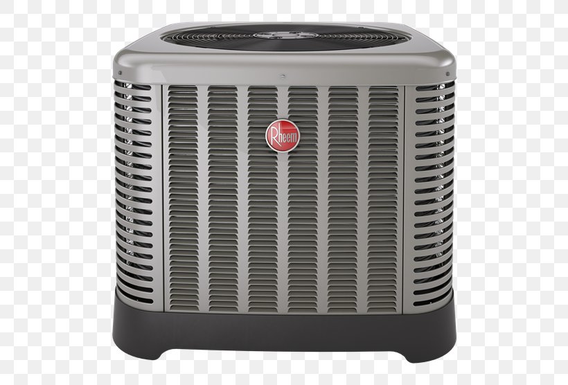 Rheem Condenser Air Conditioning Seasonal Energy Efficiency Ratio Heat Pump, PNG, 600x556px, Rheem, Air Conditioning, Central Heating, Coil, Condenser Download Free